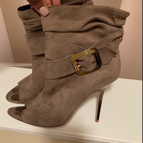 Burberry Suede Open Toe Bootie - Picture 3 of 6